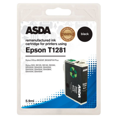 ASDA Epson T1281 Black Ink Cartridge