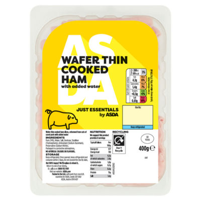 JUST ESSENTIALS by ASDA Wafer Thin Cooked Ham Slices