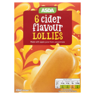 ASDA Cider Flavour Lollies 6 x 73ml (438ml)