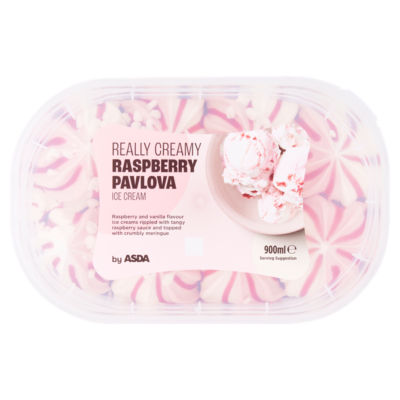 ASDA Really Creamy Raspberry Pavlova Ice Cream 900ml