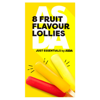 JUST ESSENTIALS by ASDA 8 Fruit Flavour Ice Lollies