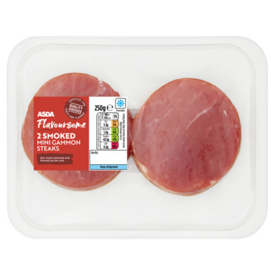 ASDA Butcher's Selection 2 Smoked Mini Gammon Steaks 250g