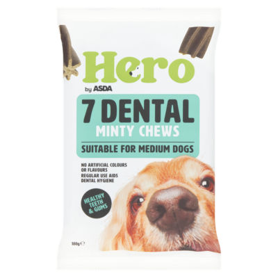 Hero by ASDA 7 Dental Minty Chews Suitable For Medium Dogs 180g