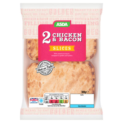 ASDA 2 Chicken & Bacon Slices 300g