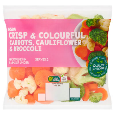 ASDA Crisp & Colourful Carrot Cauliflower & Broccoli