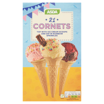 ASDA 21 Cones Ice Cream