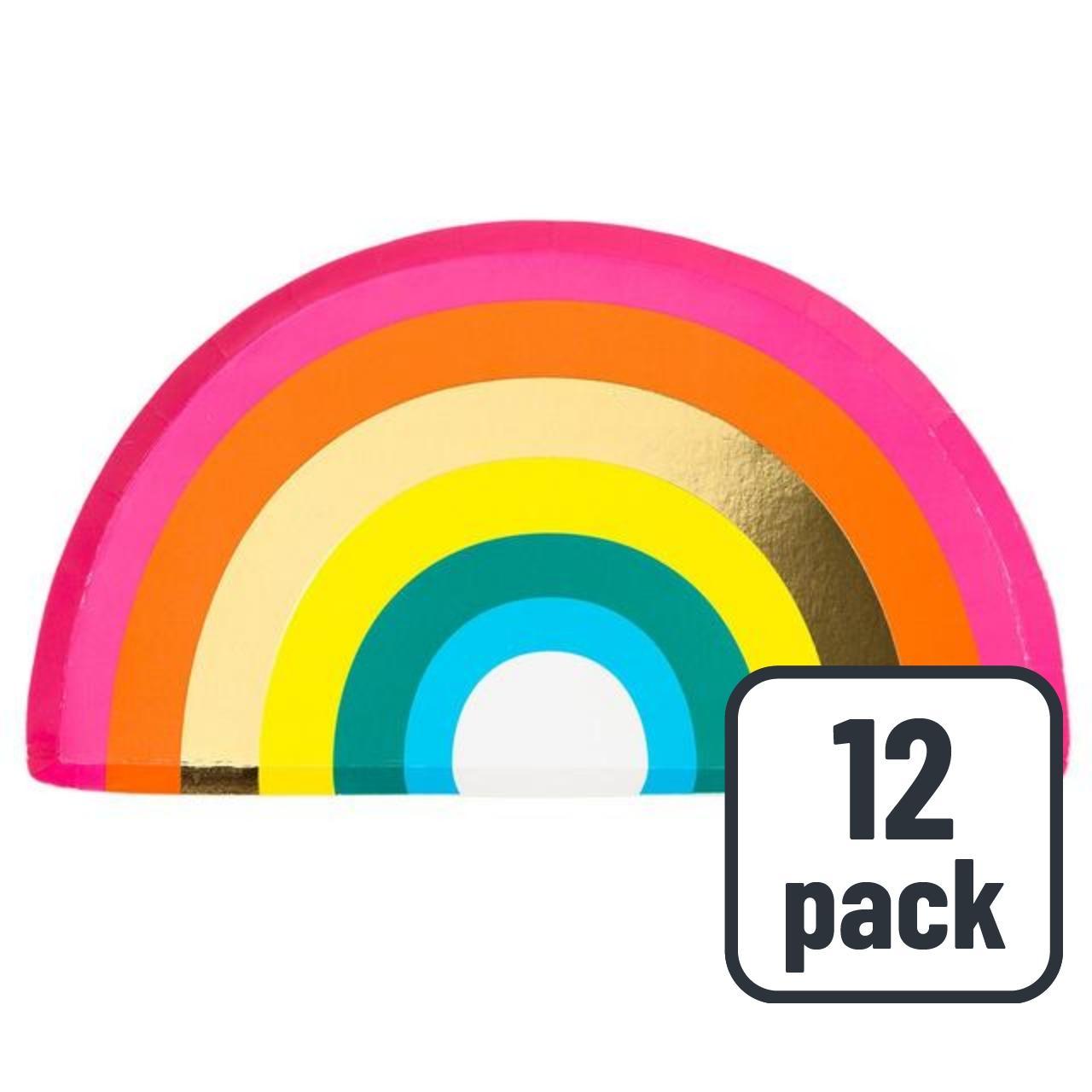 Rainbow Paper Party Plates