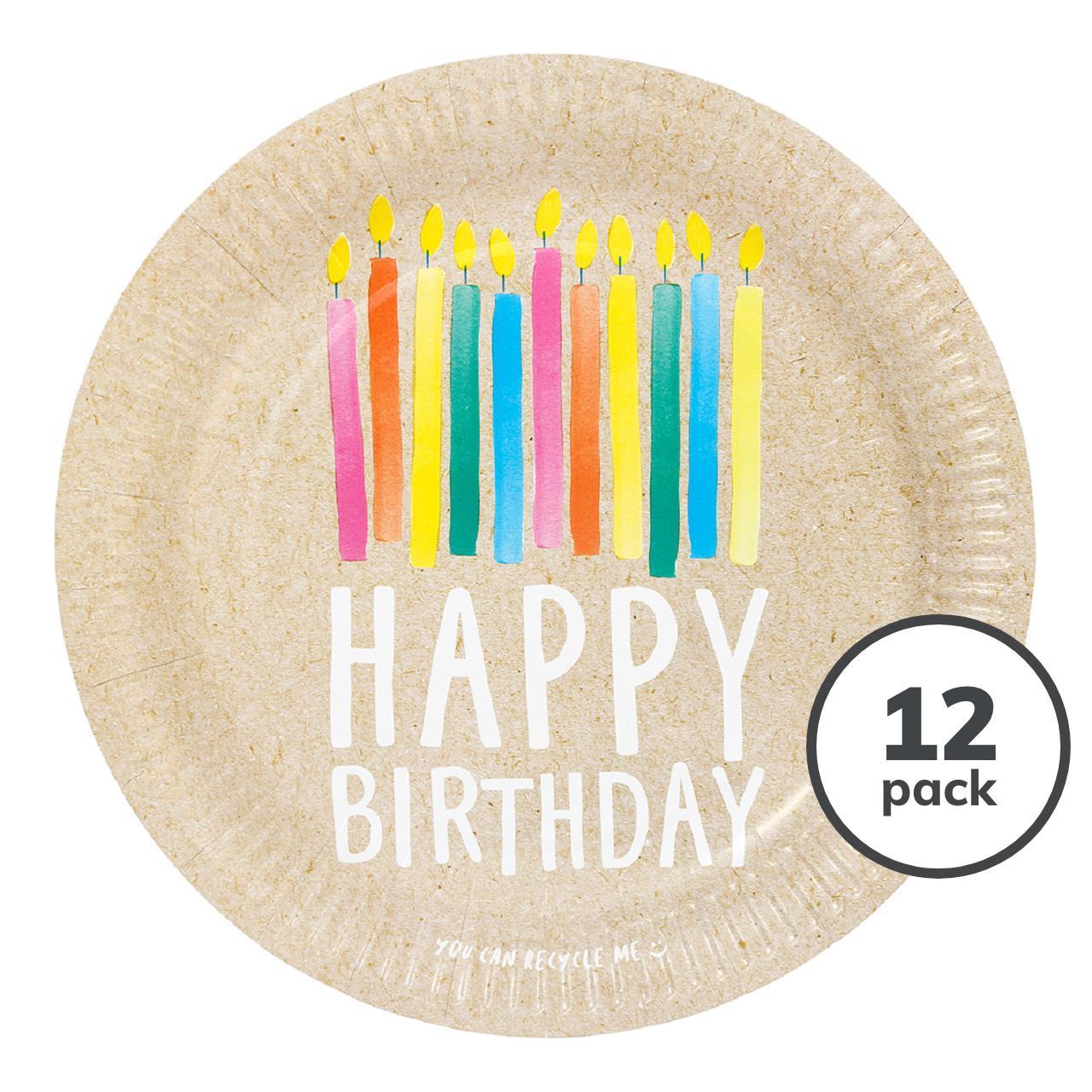 Happy Birthday Recyclable Paper Plates