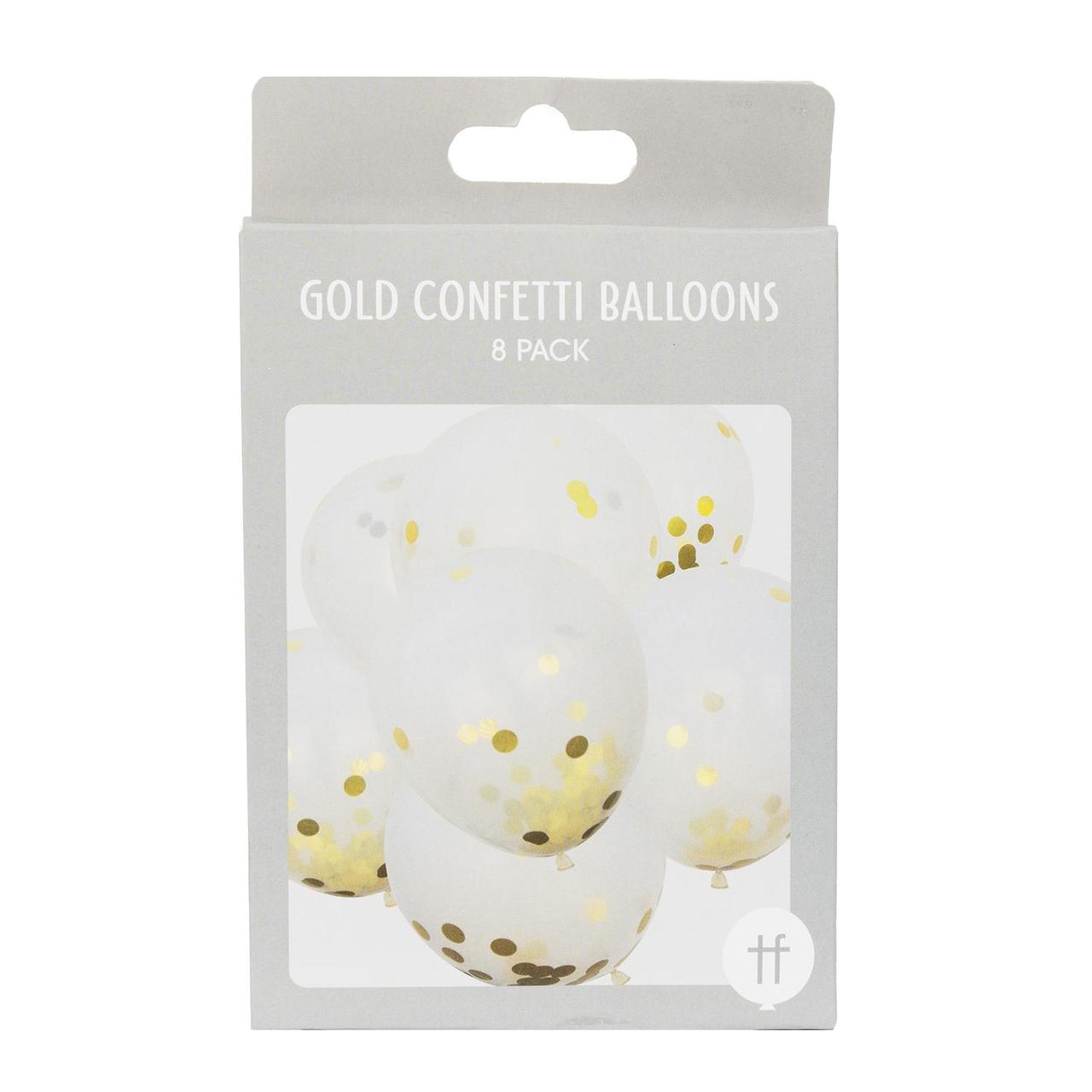 Gold Confetti Balloons