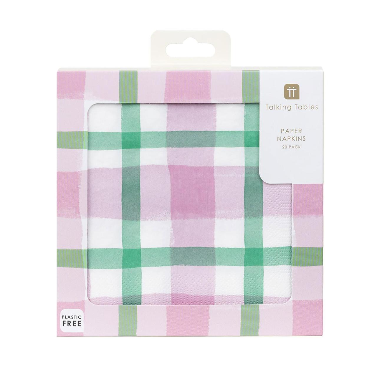 Lilac & Green Paper Party Napkins