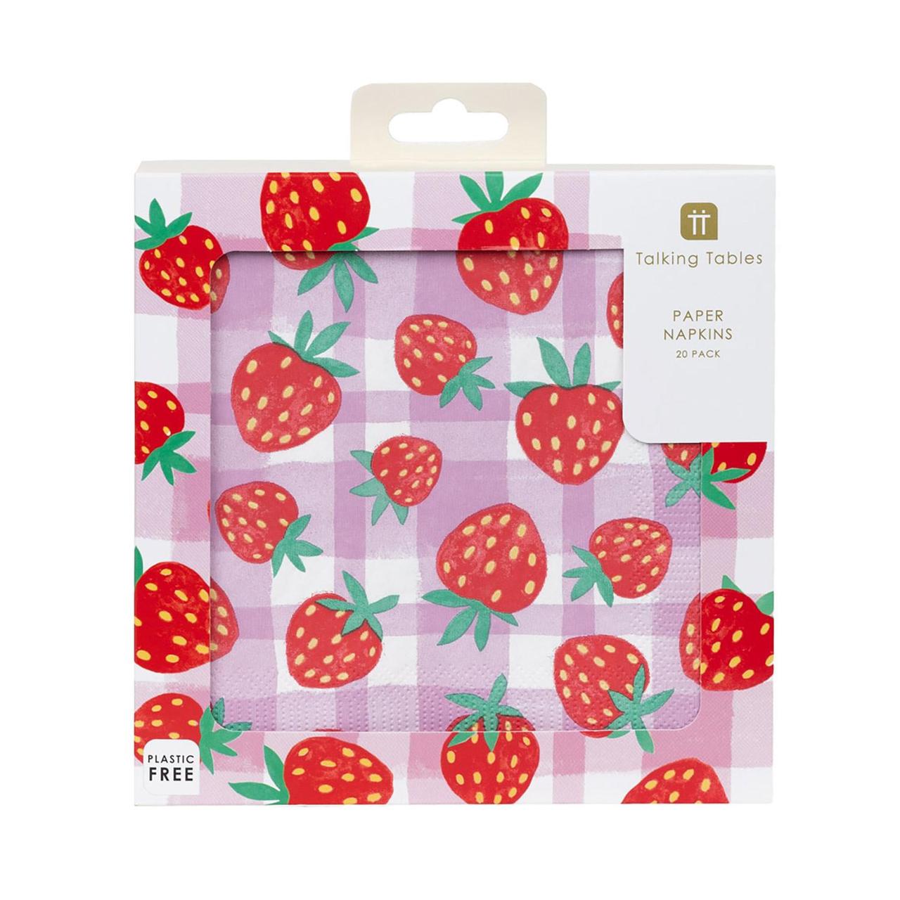 Strawberry Paper Party Napkins