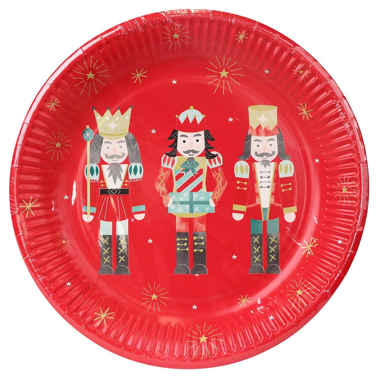 Nutcracker Red Christmas Paper Plates