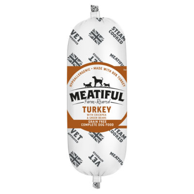 Meatiful Farm-Reared Turkey with Chickpea & Green Beans Complete Dog Food 320g