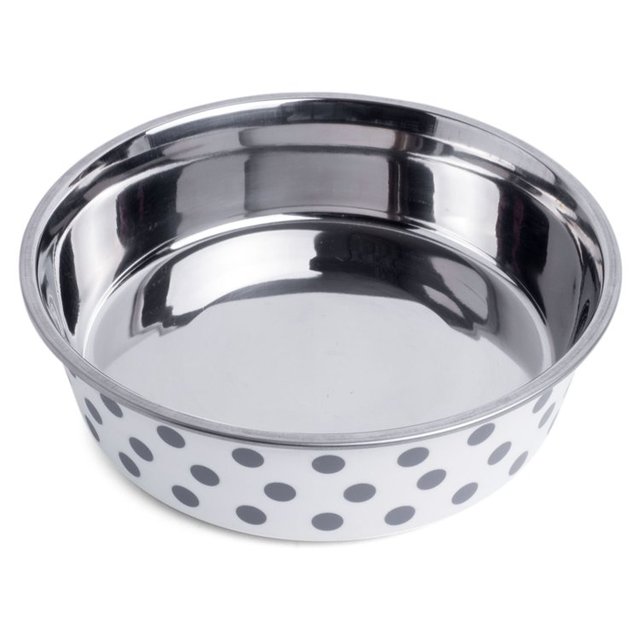 Petface Deli Grey Spots Dog Bowl 17cm