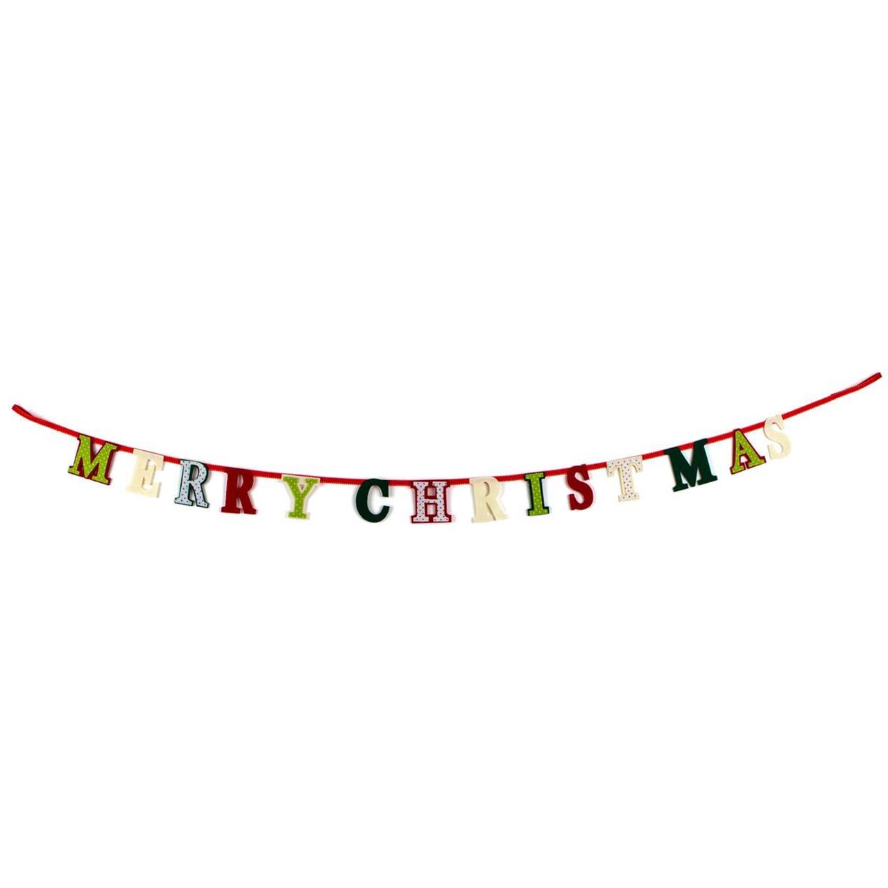 Large Merry Christmas Garland