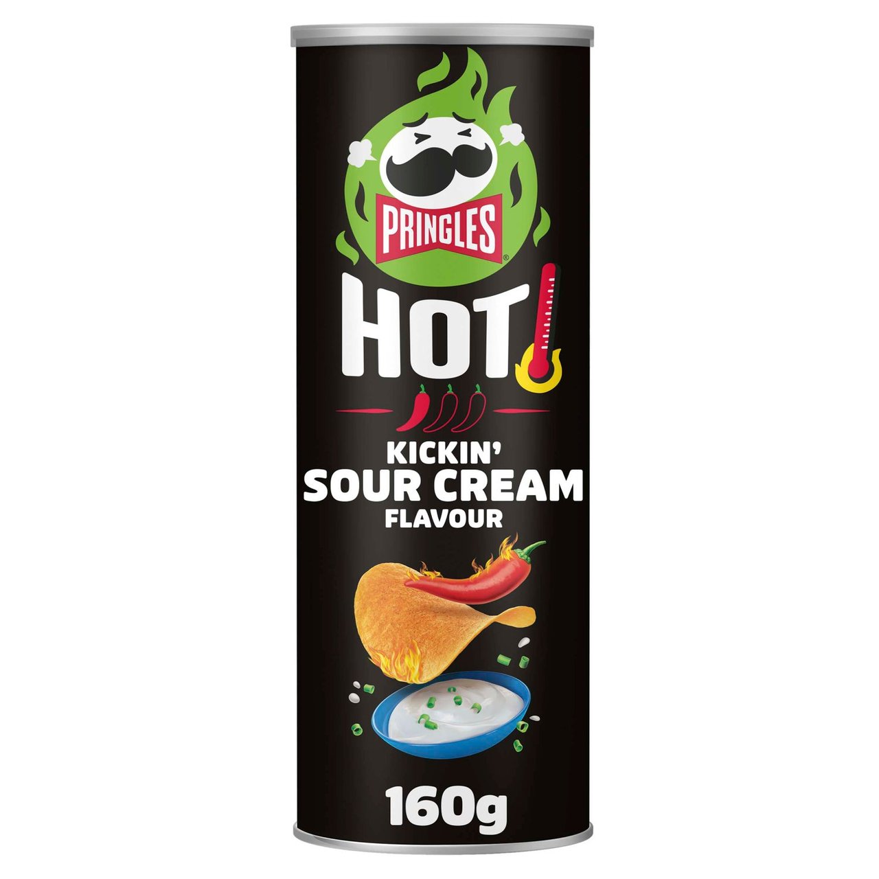 Pringles Hot Kickin' Sour Cream Sharing Crisps