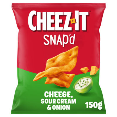 Cheez-It Snap'd Cheese Sour Cream & Onion Baked Snacks 150g