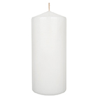 Habitat Small Pillar Unscented Candle - White