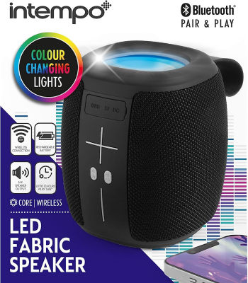 Intempo Bluetooth LED Fabric Speaker