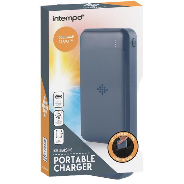 Intempo 10000mah Blue Powerbank Portable Charger 