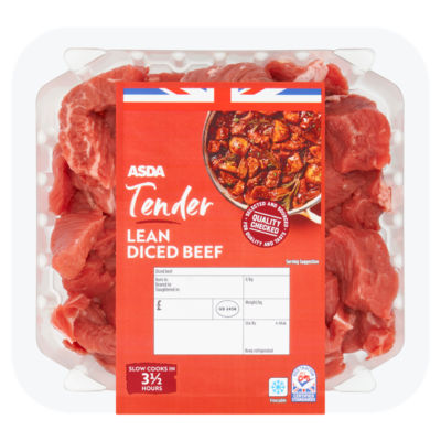 ASDA Tender Lean Diced Beef