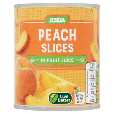 ASDA Peach Slices in Fruit Juice 213g