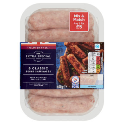 ASDA Extra Special 6 Pork Sausages