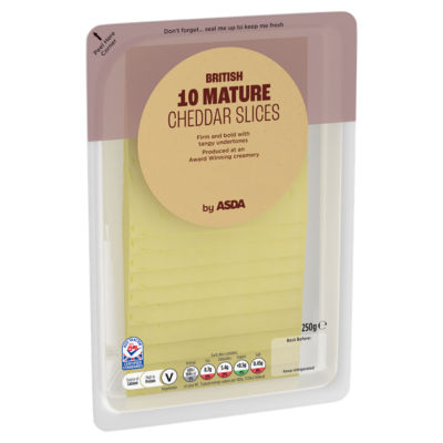 ASDA British 10 Mature Cheddar Cheese Slices