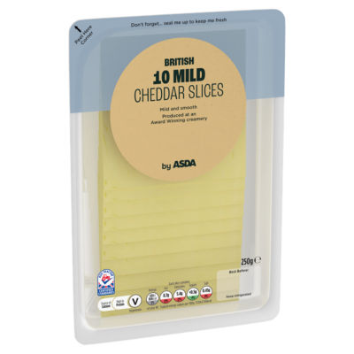 ASDA British 10 Mild Cheddar Cheese Slices