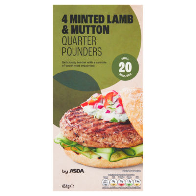 ASDA 4 Minted Lamb & Mutton Quarter Pounders