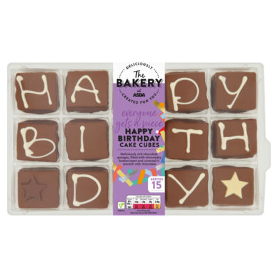 The BAKERY at ASDA Happy Birthday Cake Cubes