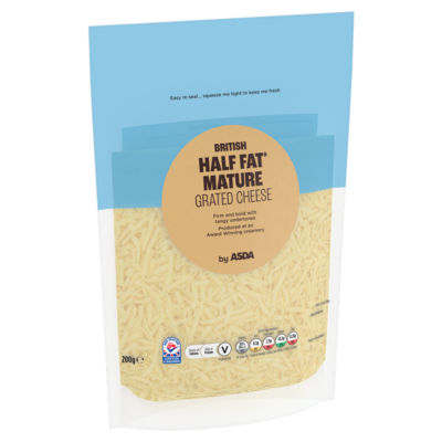 ASDA British Half Fat Mature Grated Cheese 200g