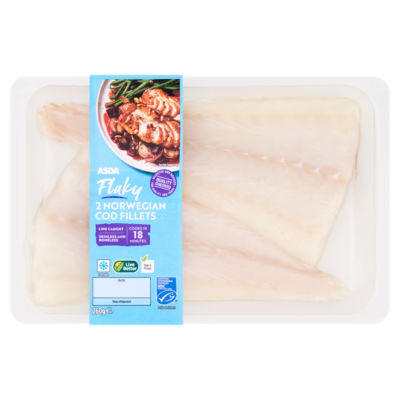 ASDA Flaky 2 Norwegian Cod Fillets 260g