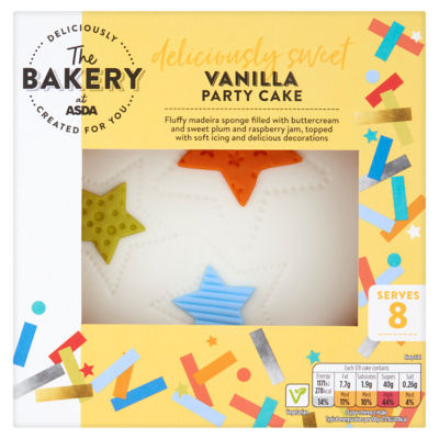 The BAKERY at ASDA Vanilla Party Cake