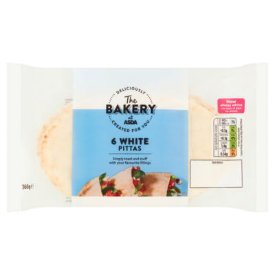 The BAKERY at ASDA 6 White Pittas