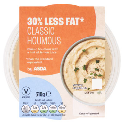 ASDA 30% Less Fat Classic Houmous