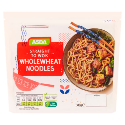 ASDA Straight to Wok Wholewheat Noodles 300g