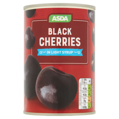 ASDA Black Cherries in Light Syrup 425g