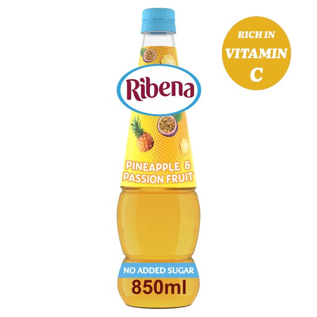 Ribena Pineapple And Passion Fruit Squash No Added Sugar  850ml