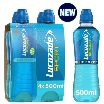 Lucozade Sport Drink Blue Force 4x500ml