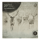 Sainsbury's Stag Lunch Napkins x20