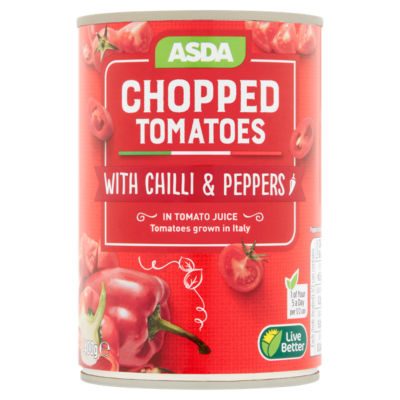 ASDA Chopped Tomatoes with Chilli & Peppers 400g