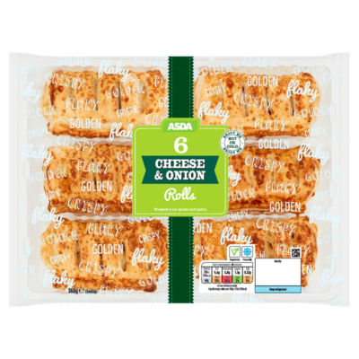 ASDA Cheese & Onion Rolls 6 x 60g (360g)