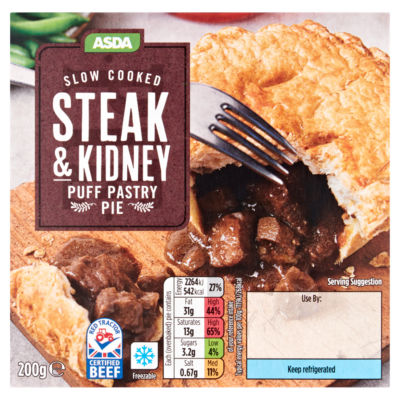 ASDA Steak & Kidney Puff Pastry Pie 200g