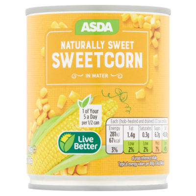 ASDA Sweetcorn in Water 198g