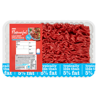 ASDA Flavourful Scotch Lean Beef Steak Mince (Typically Less than 5% Fat)