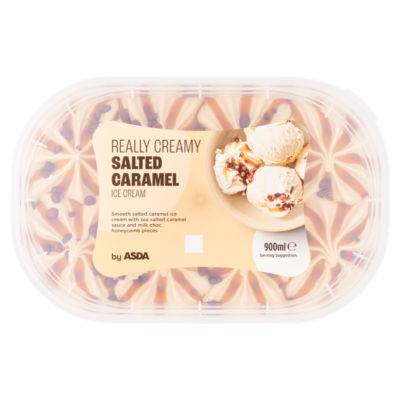 ASDA Really Creamy Salted Caramel Ice Cream 900ml