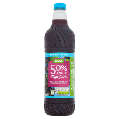 ASDA 50% Fruit High Juice Blackcurrant 1Litre