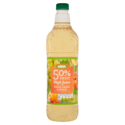 ASDA 50% Fruit High Juice White Grape & Peach 1 Litre