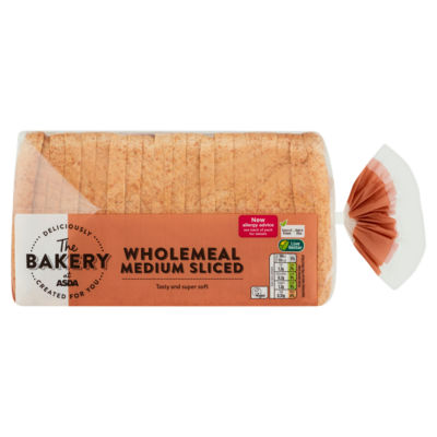 The BAKERY at ASDA Wholemeal Medium Sliced Bread